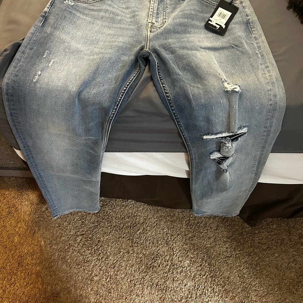 7 For All Mankind Light Blue Straight Jeans
